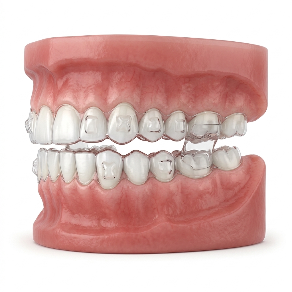 Twin Block with Aligner (Mandibular Advancement)